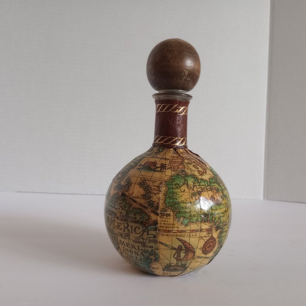 Vintage leather wrapped decanter